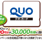 QUOカード500円分を3万人にプレゼント／東洋水産
